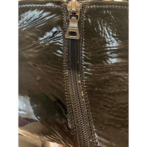 Prada Authentic Solid Black Patent Leather High Heel Ankle Boots Booties 5 - Picture 9 of 9